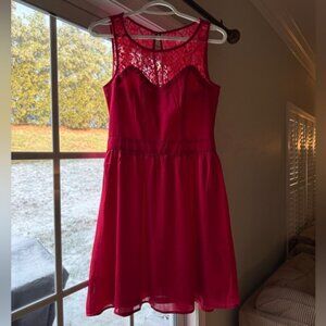 LC Lauren Conrad lace sweetheart neckline dress